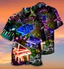 Camicie casual da uomo Camicie hawaiane da uomo Camicia oversize harajuku musicale Moda stampata a maniche corte Beach Top Tee Abbigliamento da uomo Camisa 230321