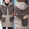 Женские траншеи высококачественные женщины Winter Down Down Parkas плюс бархатная теплая куртка среднего возраста.