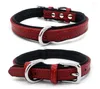 Collari per cani Collare per animali durevole in vera pelle Marrone Nero Rosso Per cuccioli Taglia grande XS S M L XL