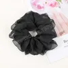 Donne coreane Extra Large Elegante Chiffon Elastici Fascia per capelli Tinta unita Scrunchies Cravatte per capelli Lady Ponytail Hold Accessori per capelli