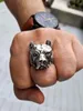 10pcs Personalidade de moda Shar Pei Animal Ring Bulldog Shape Punk Hip Hop Men's Riding Ring Presente
