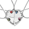 Colares de pendentes 4pcs/set colar de moda coreana define amigos para sempre amizade bff jóias casal combinando