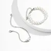 Geschichtete Perlen-Armbänder für Frauen, trendige Charms, Perlen-Handketten, modische Armbänder, Schmuck-Accessoires als Handgeschenk
