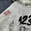 Herrjackor RRR123 hoodie män kvinnor hög kvalitet casual tunga tyg patchwork slips färgämne vintage hiphop streetwear 230321