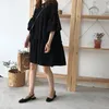 Casual Dresses Dresses Women A-line Loose Casual Mini Solid Simple Pregnant Lady Korean Style Trendy Student Girls Vestido Chic Summer Sundress 230321