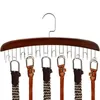 12 Hooks Wood Hangers Racks With Stainless Steel Scarf Hooks Tie Belt Cloth Hanger Organizer RRA1223