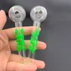 Mini luminoso de 4 polegadas no atacado Crescer em tubo de queimador de óleo escuro Tubos de unhas de tubo de mão de polvo fofo para fumar