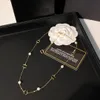 Varumärke Pearl Pendant Necklace Luxury Designer Halsband Choker Love Chain Women Plated rostfritt stål Letter Smycken Tillbehör justerbar