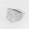 Cool Men Rings 925 Sterling Silver VVS Bling Moissanite Diamond Ring Punk Jewelry Bonito regalo