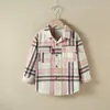 Kids Shirts FOCUSNORM 2-7Y Fashion Kids Girls Boys Shirts Jacket Outwear 4 Colors Plaid Printed Long Sleeve Single Breasted Coats 230321