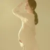 Slaaplounge 2 stks sexy zwangerschap bodysuits gewaad gebreide pography zwangerschap po shoot jumpsuits 230320