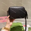 Soho Disco Camera Bag 2023 Crossbody Shoulder Bags Women Handbag Purse Genuine Leather Classic Letter Clutch Zip Wallet Tassel Pendant 3 ccolors