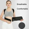 Back Support Justerbar lumbbälte ryggrad stretch axel väst hållning korrigerare lägre smärta korrigering