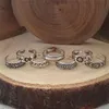 S3526 Modeschmuck Knuckle Füße Ring Abdeckung Set Sommer Strand Stapelringe Für Fuß 7 teile/satz