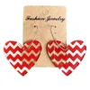 Hoopörhängen Alla hjärtans dag akryltryck hjärtformad röd och svart rutig känslig för kvinnor trådare