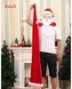 Christmas Decorations Long Cozy Wrap Elf Santa Hat Adult Party Costume Accessory Red White