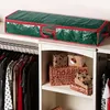 Storage Bags Wrapping Paper Bag Rolls And Ribbon Holder Tear Proof Christmas Gift Wrap Organizer With 2 Clear Pockets