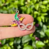 Charms 5pcs Mardi Gras Cubic циркония