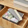 Storage Boxes Bins Drawer Bra Storage Closet Organizer Collapsible Boxes Washable Cotton Linen Finishing Box Portable With Cover Underwear Socks 230321