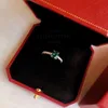 Diamants Legers Ring Emerald for Woman Designer for Man Gang Drill 925 Silver T0p品質最高のカウンター品質