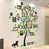 Wall Stickers 3D Family Tree Acrylic Po tree Home Decor Poster Decal Mirror po wall wallpaper kid room decor 230321