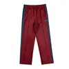 Men's Pants AWGE Needles Sweatpants Men Women 1:1 Quality Embroidered Butterfly Stripe Trousers