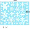 Stickers muraux 72pcs flocon de neige blanc fenêtre de verre de Noël autocollant décorations pour la maison année cadeau LDY030