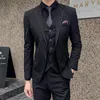 Ternos masculinos Plyesxale Slim Fit Black Wedding for Men Twie Piece Designer Fashion Fashion Casual Party Dinner Suit Man Q549