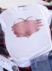 Kadın Tshirt Tshirt Grafik Baskılı Tişört Ücretsiz Ruh Cesur Ruh Kadın Kısa Kollu Leopar Sevgililer Günü Kalp Kadın Tee 230321