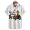 Męskie koszule dla mężczyzn 3D Vintage Fashion Holy Rocker Printed Rockabilly Hawaiian Shirt krótkie rękawie Homme Haruku ropa hombre 230321