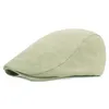 Berets Mens Classic Cotton Golf Golf Golf Hat Cabbie Hat Sboy Button Flat Ivy Capberets