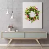 Dekorativa blommor Eukalyptus Forsythia Wreath Decorations Front Door Indoor Wall Window Wedding Rustic Festival Party Home