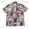 Mannen Casual Shirts 2023ss WACKO MARIA Shirt Mannen Vrouwen Top Kwaliteit Vintage Tijger Hawaii T-shirt Tees T230321