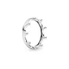 The New Popular 925 Sterling Silver Pandora Ring Heart Intertwines The Crown Series Versatile Couple Rings Jewelry Accessories