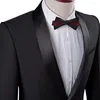 Mäns kostymer Mäns solida färg plus storlek tre stycken set för män brittisk stil formell affär smal stilig brudgum bröllop kostym terno