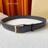 Fashion Men Belt Classic Black Lychee Grain Needle Buckle Denim Belts Luxury Designer Casual Belt Width 3.5cm High-quality With Gift Box