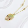 Дизайнерская Коллекция Новый Стиль Кулон Ожерелья Женщины Леди Полный Алмазный Покрытием Золото Красные Голубые Глаза Змеиная Голова Змеиный Змея Шарм Роскошные Ювелирные Изделия