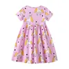 Girl's Dresses Jumping Meters New Arrival Dots Animals Embroidery Princess Girls Party Dresses Summer Short Sleeve Kids Frocks Baby Clothes