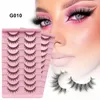 20 14 10Pairs Natural False Eyelashes Mix Style Lash Extensions Soft Wispy Fluffy Messy DD Curl Cruelty Free Faux 3d Mink Lashes Makeup