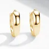 Hoop Earrings Fashion 18K Gold Plated Bold Women 925 Sterling Silver Circle Twist Square Olive Leaf Jewelry Accessories