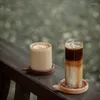 Şarap bardak basit cam buzlu latte amerikan kahve fincanı kahvaltı süt soğuk içecek japon tarzı düz kokteyl