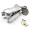 The stainless steel Deluxe Anal Plug Stretching Lock Chastity Device Gay Fetish Gimp Heavy Bead A270