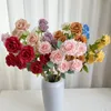 Decorative Flowers Simulation Roses Branches Fake Wedding Sweetheart Rose Restaurant Room Tea Table Decoration Champagne Flower Artificial