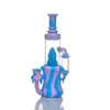 Accesorios para fumar tubería de agua de silicona con tazón de vidrio h = 8.8 "accesorios para fumar tubería de hierbas de tabaco plataformas de aceite de aceite