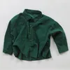 Camicie per bambini Abbigliamento per bambini Camicia allentata casual a maniche lunghe in cotone Neonate Ragazzi Cappotto stile coreano Primavera Autunno 1-6 anni Camicia per bambini 230321