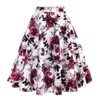 Jupes 2023 Arrivée Été Une Ligne Vintage Floral Années 50 Pin Up Style Rockabilly Swing Rétro Taille Haute Midi 230321