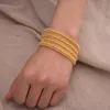 Brazalete 1 unids/lote, pulsera de cobre de Color dorado para mujer, pulseras para hombre, Etiopía, África, India, Dubái, regalo de joyería