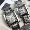 2023 new fashion Luxury fashion men watch women watches stainless steel square subdial working male wristwatch top brand waterproof tank-must-design lady clock