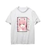 Kvinnors t-skjortor älskling i Franxx tee anime cosplay noll två söt karaktär t-shirt lös kort ärm casual streetwear 2023 sommar