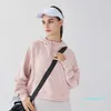 LU-220 Sports Coat Women's Half Zipper Hoodie Sweater Loose Versatile Casual Baseball Suit Running Fitness Yoga Gym Clothes Jacket Top 03